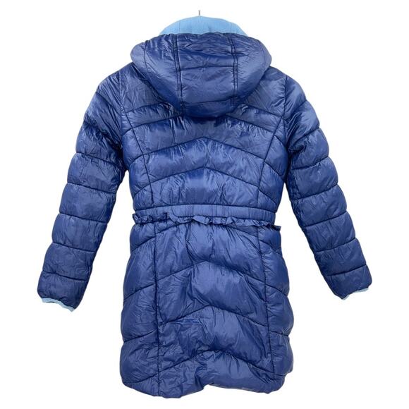 Michael Kors 10/12 MEDIUM Girls Purplish Blue Puff Parka Stadium Jacket - Picture 2 of 13